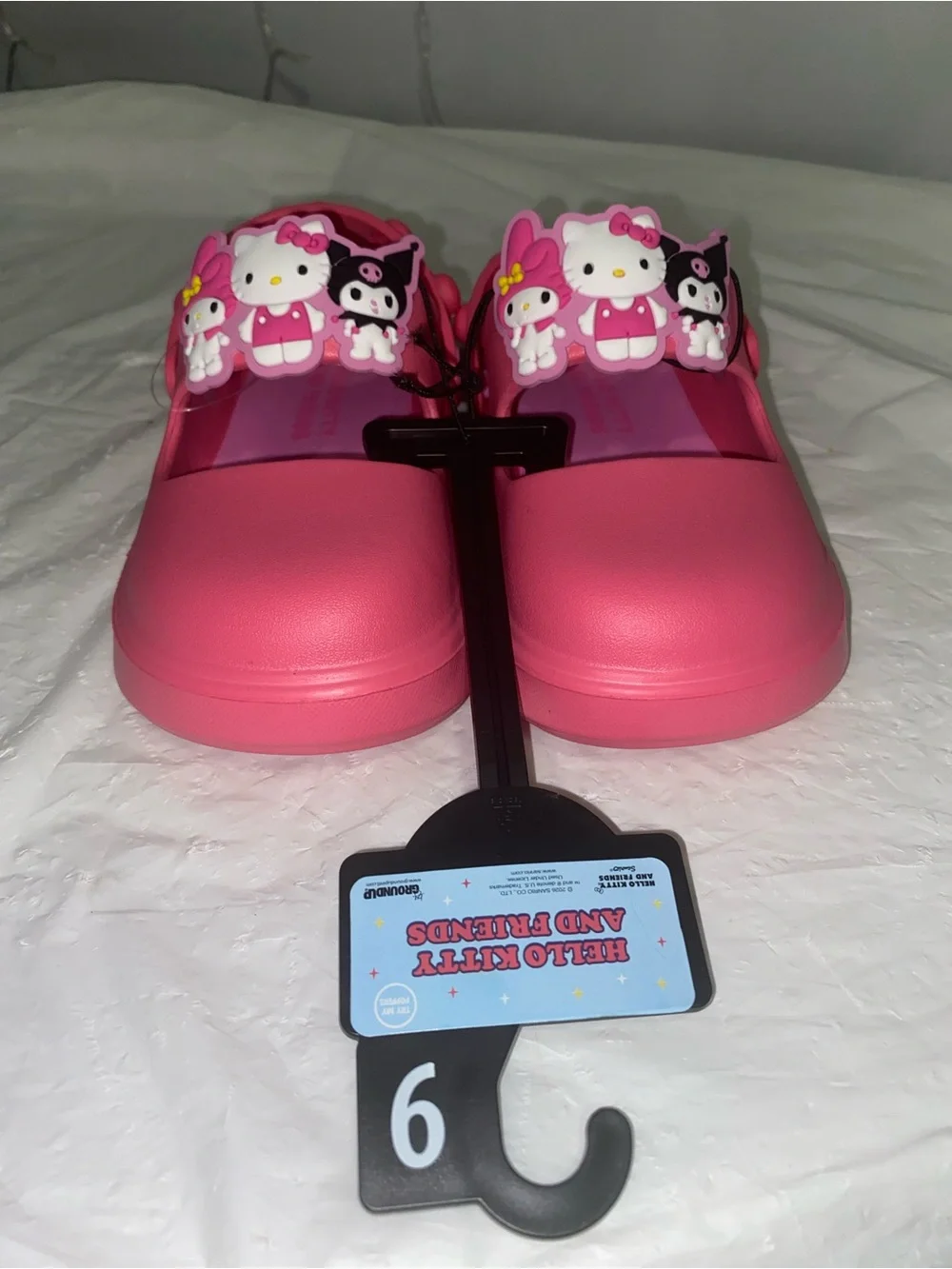 Hello Kitty Hot Pink Kids Slip-On Clogs with Character Strap